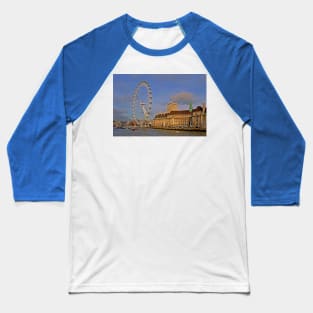 London Eye South Bank River Thames UK Baseball T-Shirt